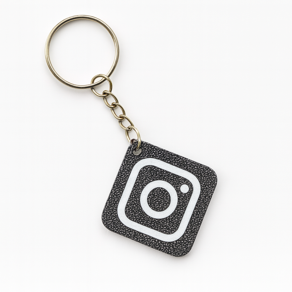 Schlüsselanhänger mit NFC-Tag Social-Media