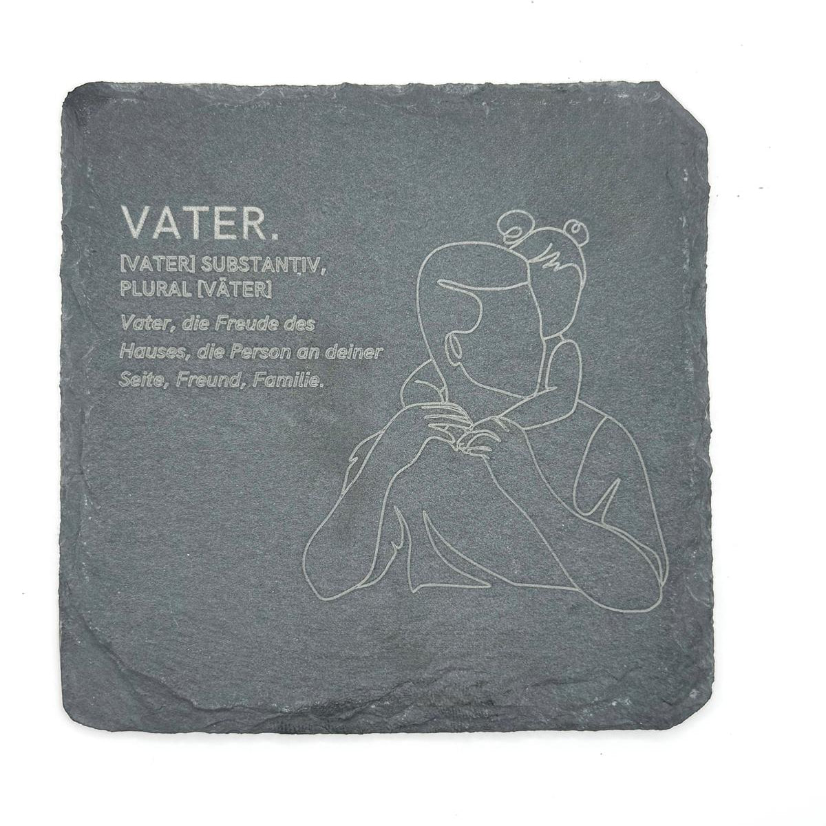 Schiefer-Untersetzer - Vater / Definition - NordLaserWerk