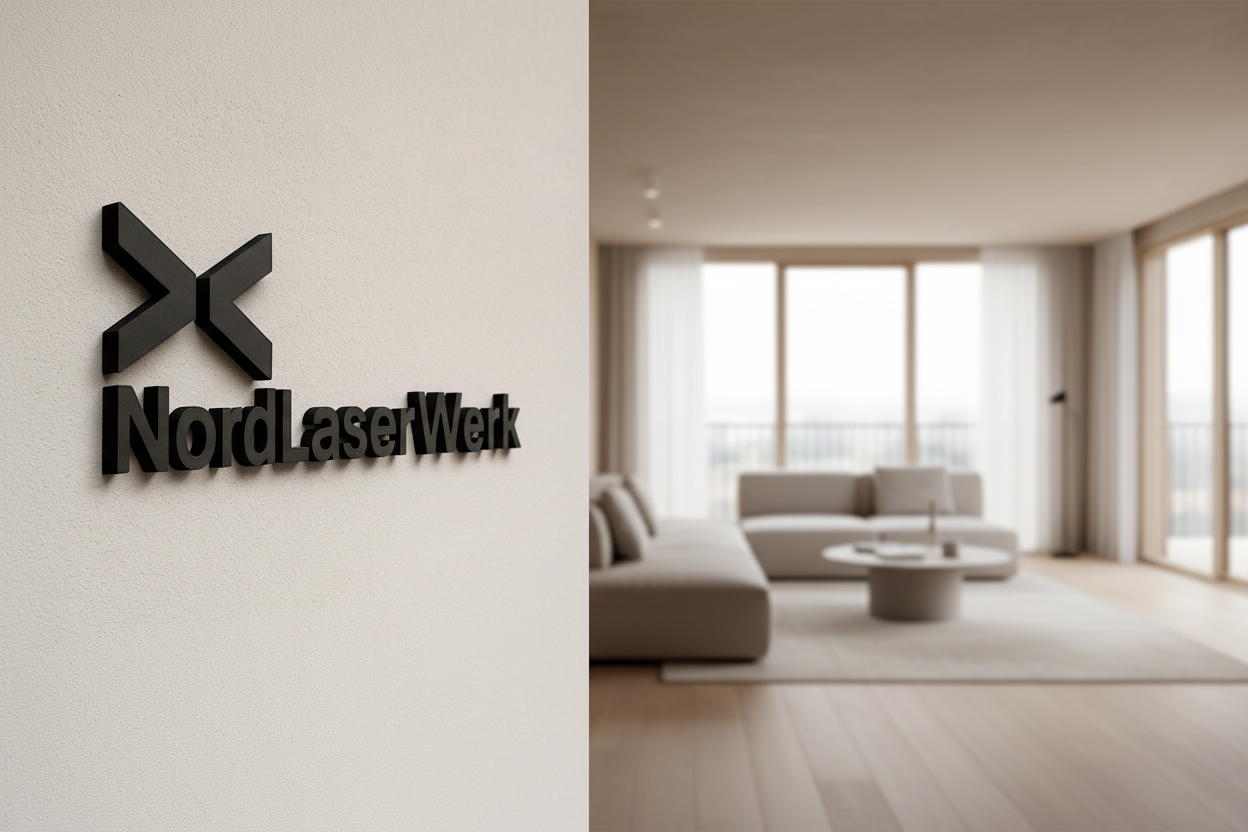 Individuelle 3D-Gedruckte-Buchstaben, LOGO, Schriftzug - NordLaserWerk