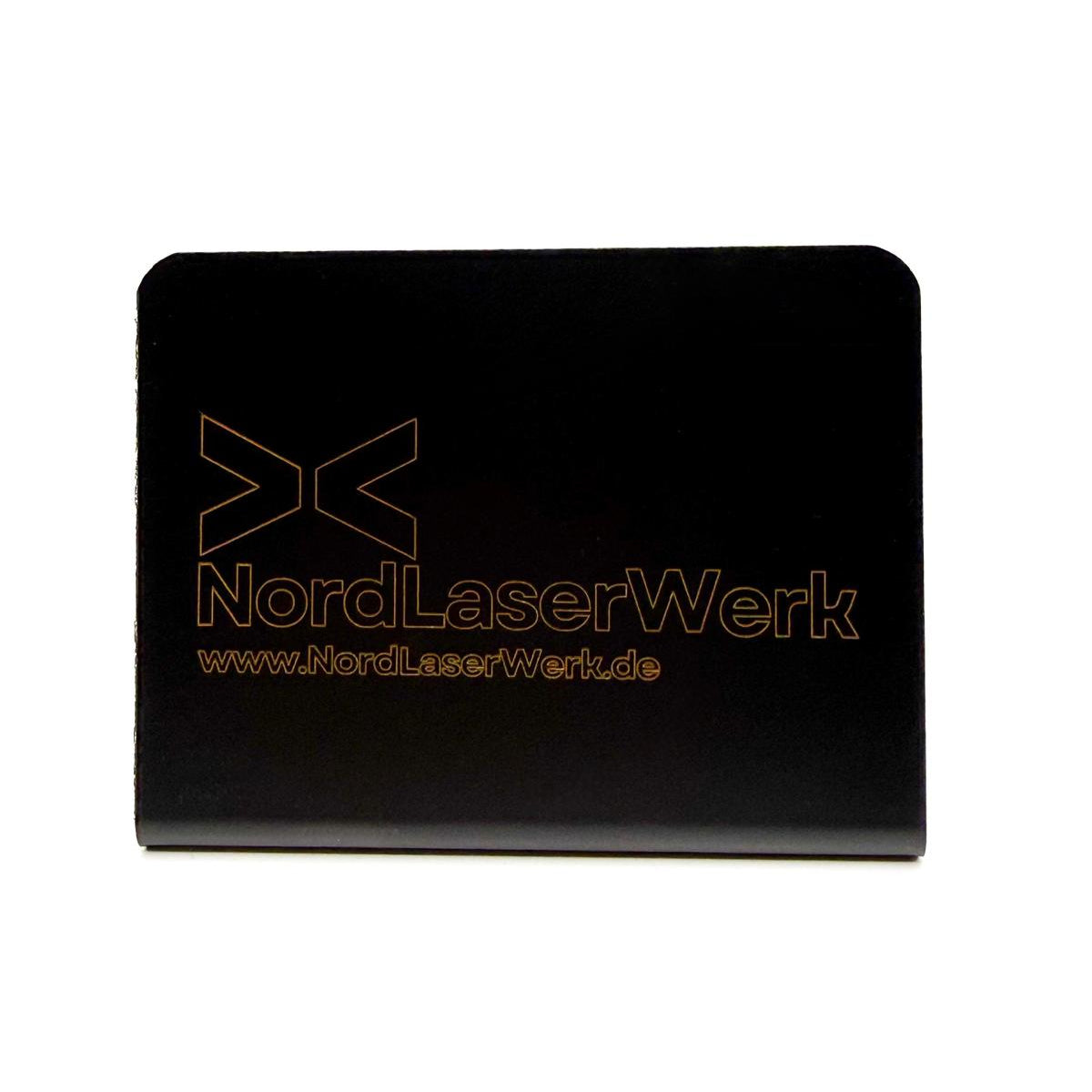 10 Stück Individuell gravierbares Aufstellschild – Schwarz, 10,0 cm × 7,5 cm - NordLaserWerk